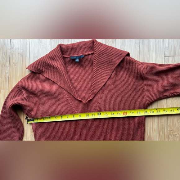Cyrus Rust Cinnamon Terra Cotta Long Sleeve Sweater Size S - Picture 8 of 9